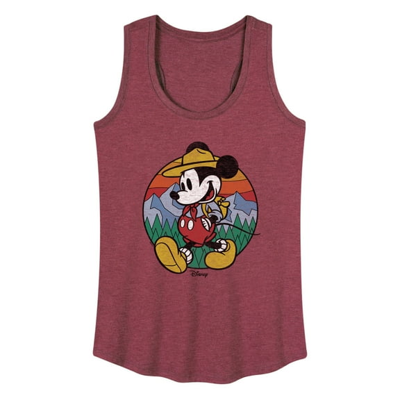 Disney - Mickey & Friends - Mickey is Happy Camping & Hiking - Women's Racerback Tank Top