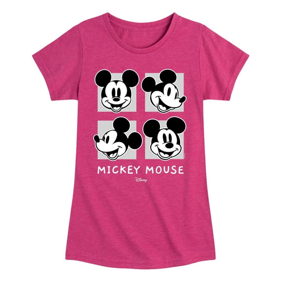 Disney - Mickey & Friends - Mickey's Expressions - Toddler And Youth Girls Short Sleeve Graphic T-Shirt