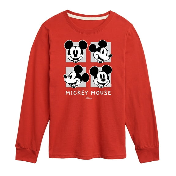 Disney - Mickey & Friends - Mickey's Expressions - Toddler And Youth Long Sleeve Graphic T-Shirt