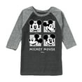 thumbnail image 1 of Disney - Mickey & Friends - Mickey's Expressions - Toddler And Youth Raglan Graphic T-Shirt, 1 of 1