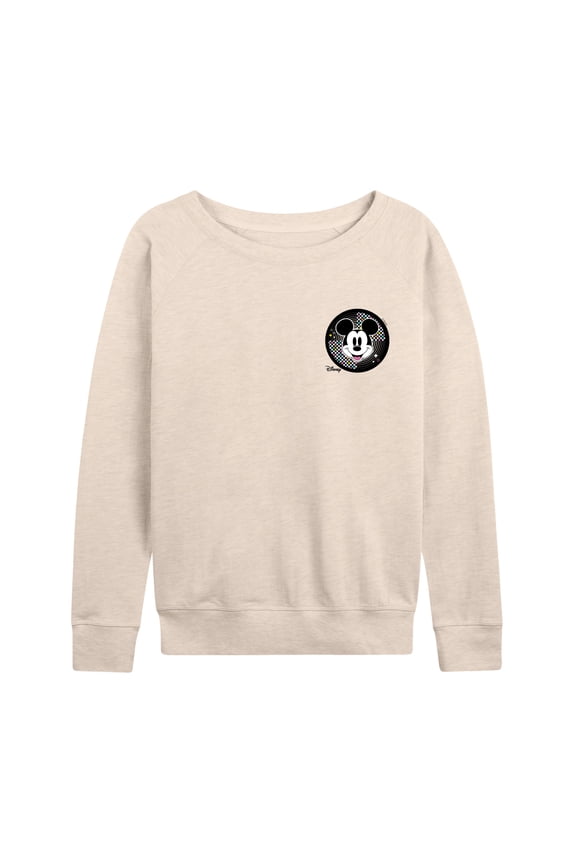 - Mickey & Friends - Mickey's Face - Retro Style - Women's Lightweight French Terry Long Sleeve Shirt