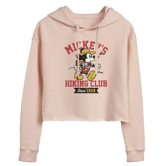 Disney - Mickey & Friends - Mickey's Hiking Club - Since 1928 - Juniors Cropped Pullover Hoodie