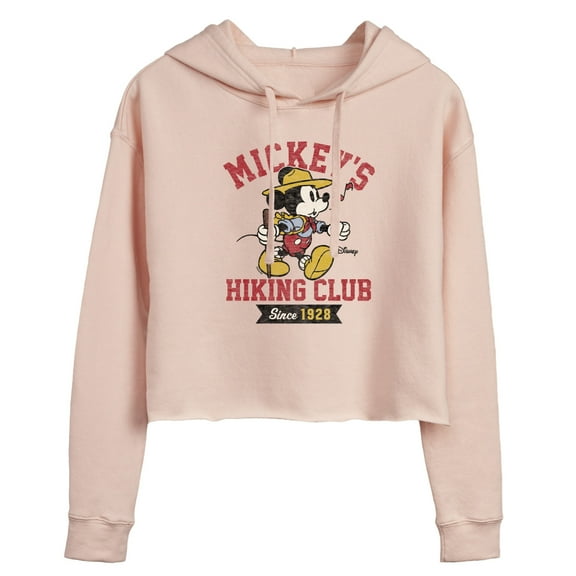 Disney - Mickey & Friends - Mickey's Hiking Club - Since 1928 - Juniors Cropped Pullover Hoodie