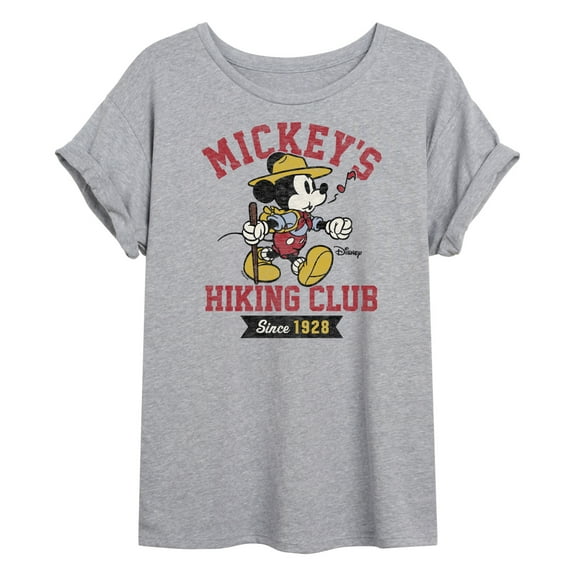 Disney - Mickey & Friends - Mickey's Hiking Club - Since 1928 - Juniors Ideal Flowy Muscle T-Shirt