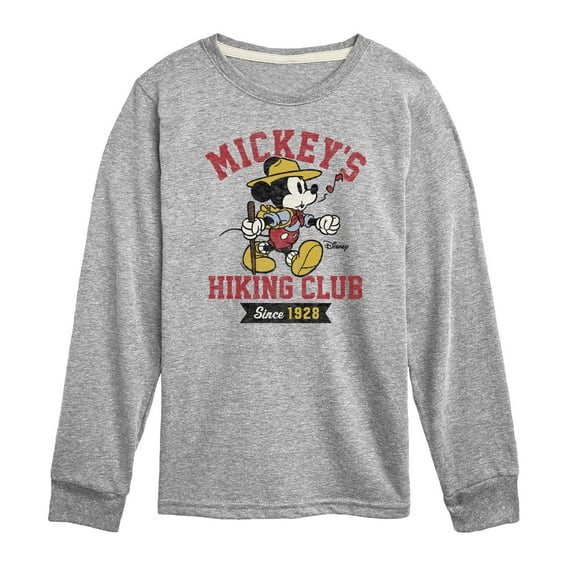 Disney - Mickey & Friends - Mickey's Hiking Club - Since 1928 - Toddler And Youth Long Sleeve Graphic T-Shirt