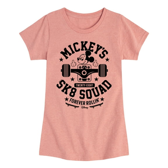 Disney - Mickey & Friends - Mickey's SK8 Sqaud - Forever Rolling - Toddler And Youth Girls Short Sleeve Graphic T-Shirt