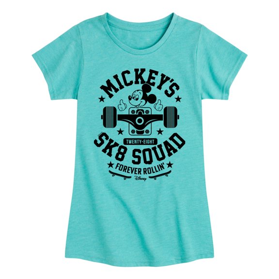 Disney - Mickey & Friends - Mickey's SK8 Sqaud - Forever Rolling - Toddler And Youth Girls Short Sleeve Graphic T-Shirt