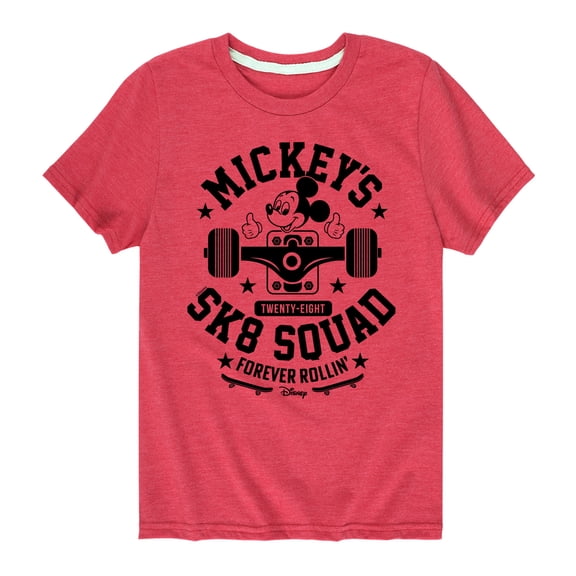 Disney - Mickey & Friends - Mickey's Sk8 Squad - Forever Rollin' - Skateboard - Toddler And Youth Short Sleeve Graphic T-Shirt