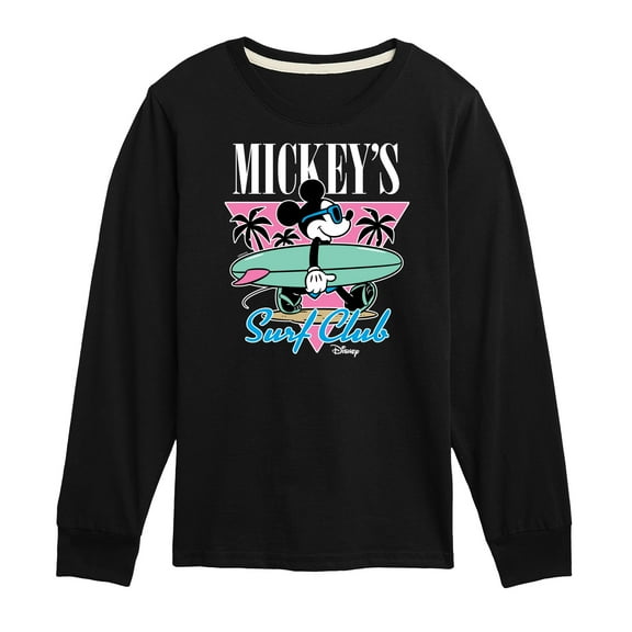 Disney - Mickey & Friends - Mickey's Surf Club - Miami Retro Colors - Toddler And Youth Long Sleeve Graphic T-Shirt