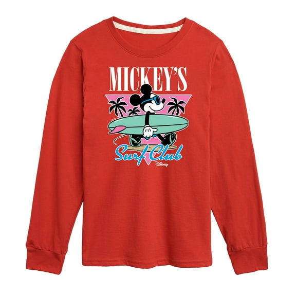 Disney - Mickey & Friends - Mickey's Surf Club - Miami Retro Colors - Toddler And Youth Long Sleeve Graphic T-Shirt