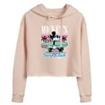 thumbnail image 1 of Disney - Mickey & Friends - Mickey's Surf Club - Palm Trees - Juniors Cropped Pullover Hoodie, 1 of 5