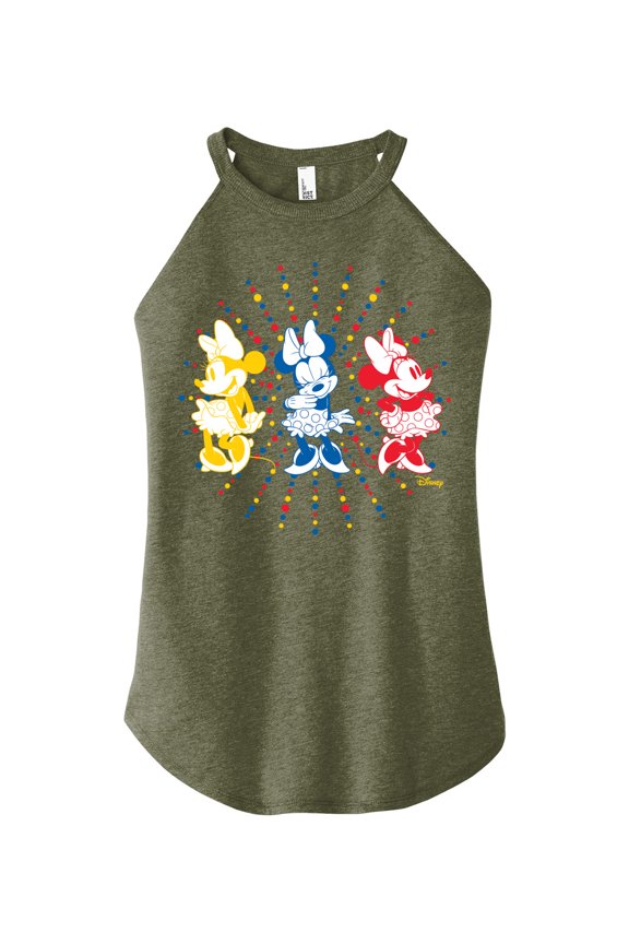 - Mickey & Friends - Minnie - All Smiles - Juniors High Neck Tank Top