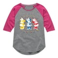 thumbnail image 1 of Disney - Mickey & Friends - Minnie - All Smiles - Toddler And Youth Girls Raglan Graphic T-Shirt, 1 of 5