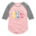 thumbnail image 1 of Disney - Mickey & Friends - Minnie - All Smiles - Toddler And Youth Girls Raglan Graphic T-Shirt, 1 of 5