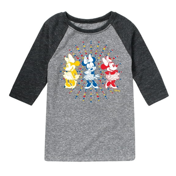 Disney - Mickey & Friends - Minnie - All Smiles - Toddler And Youth Raglan Graphic T-Shirt
