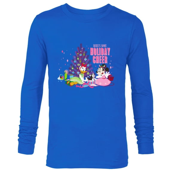 Disney Mickey & Friends Minnie & Daisy Holiday Cheer - Long Sleeve T-Shirt for Men - Customized-Navy