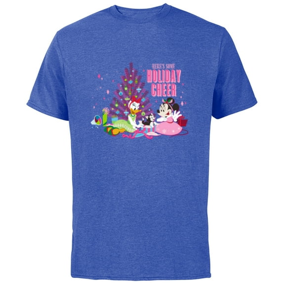 Disney Mickey & Friends Minnie & Daisy Holiday Cheer - Short Sleeve Cotton T-Shirt for Adults - Customized-Royal Heather