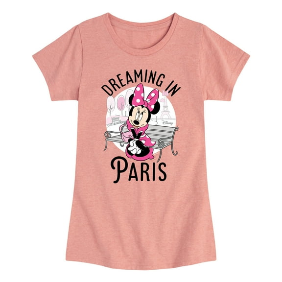 Disney - Mickey & Friends - Minnie Dreaming in Paris - Toddler And Youth Girls Short Sleeve Graphic T-Shirt