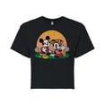thumbnail image 1 of Disney - Mickey & Friends - Minnie & Mickey Enjoy the Sunset - Juniors Cropped Cotton Blend T-Shirt, 1 of 5