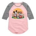 thumbnail image 1 of Disney - Mickey & Friends - Minnie & Mickey Enjoy the Sunset - Toddler And Youth Girls Raglan Graphic T-Shirt, 1 of 5