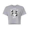 thumbnail image 1 of Disney - Mickey & Friends - Minnie & Mickey - You Make My Heart Full - Juniors Cropped Cotton Blend T-Shirt, 1 of 5