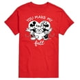 thumbnail image 1 of Disney - Mickey & Friends - Minnie & Mickey - You Make My Heart full - Men's Short Sleeve Graphic T-Shirt, 1 of 5