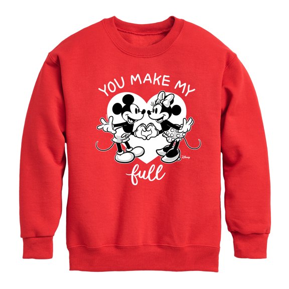 Disney - Mickey & Friends - Minnie & Mickey - You Make My Heart full - Toddler And Youth Long Sleeve Graphic T-Shirt
