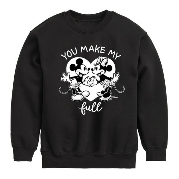 Disney - Mickey & Friends - Minnie & Mickey - You Make My Heart full - Toddler And Youth Long Sleeve Graphic T-Shirt