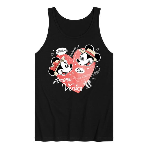 Disney - Mickey & Friends - Minnie & Mickey in Paris - Amore Venice - Bellissimo - Men's Jersey Tank Top
