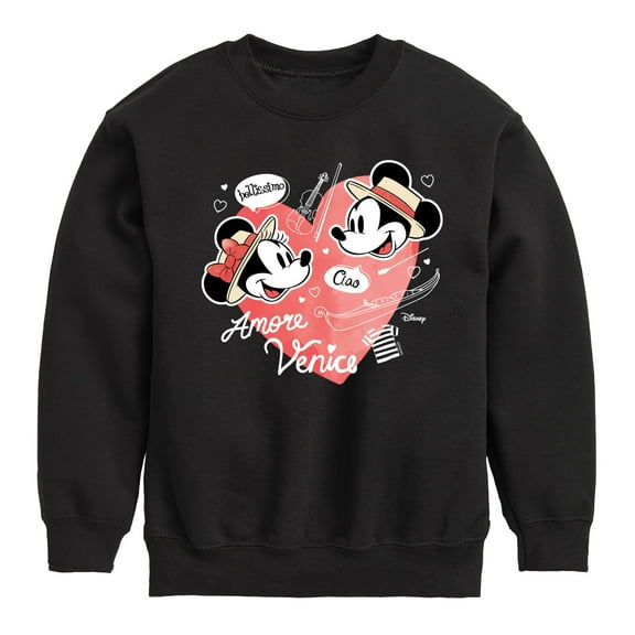Disney - Mickey & Friends - Minnie & Mickey in Paris - Amore Venice - Bellissimo - Toddler And Youth Long Sleeve Graphic T-Shirt