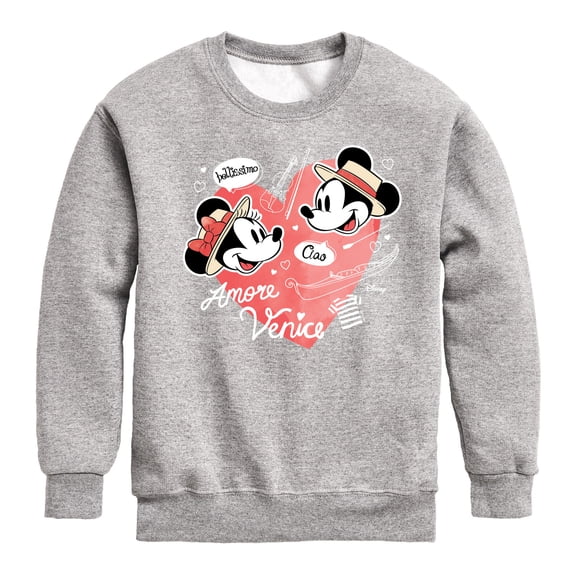 Disney - Mickey & Friends - Minnie & Mickey in Paris - Amore Venice - Bellissimo - Toddler And Youth Long Sleeve Graphic T-Shirt
