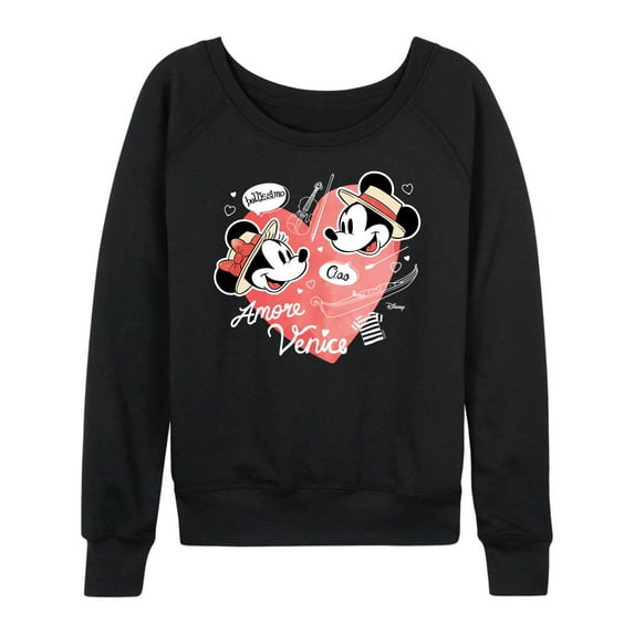 Disney - Mickey & Friends - Paris Amore Venice Bellissimo - Women's Lightweight French Terry Long Sleeve Shirt
