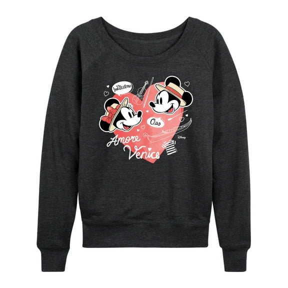 Disney - Mickey & Friends - Paris Amore Venice Bellissimo - Women's Lightweight French Terry Long Sleeve Shirt