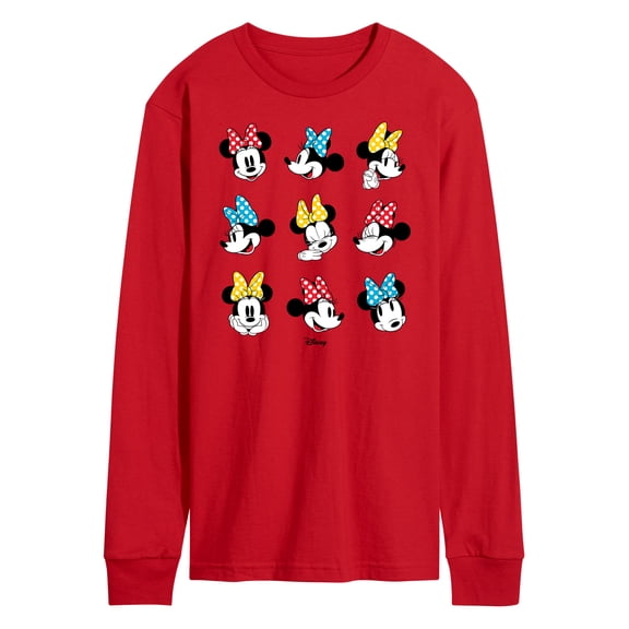 Disney - Mickey & Friends - Minnie Mouse - All the Expressions of Minnie - Men's Long Sleeve T-Shirt