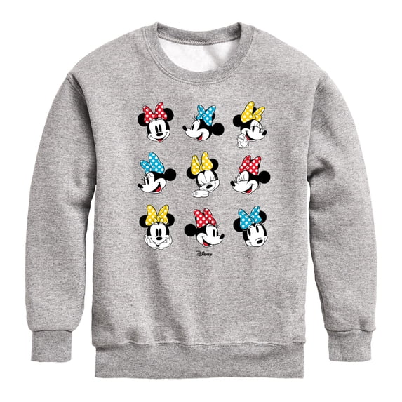 Disney - Mickey & Friends - Minnie Mouse - All the Expressions of Minnie - Toddler And Youth Crewneck Fleece Sweatshirt
