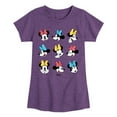 thumbnail image 1 of Disney - Mickey & Friends - Minnie Mouse - All the Expressions of Minnie - Toddler And Youth Girls Short Sleeve Graphic T-Shirt, 1 of 5