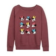 thumbnail image 1 of Disney - Mickey & Friends - All the Expressions of Minnie Mouse- Women's Lightweight French Terry Long Sleeve Shirt, 1 of 5