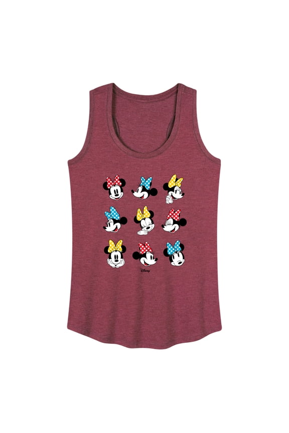 - Mickey & Friends - Minnie Mouse - All the Expressions of Minnie - Women's Racerback Tank Top
