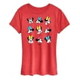 thumbnail image 1 of Disney - Mickey & Friends - Minnie Mouse - All the Expressions of Minnie - Women's Short Sleeve Graphic T-Shirt, 1 of 5