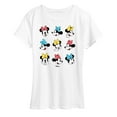 thumbnail image 1 of Disney - Mickey & Friends - Minnie Mouse - All the Expressions of Minnie - Women's Short Sleeve Graphic T-Shirt, 1 of 5