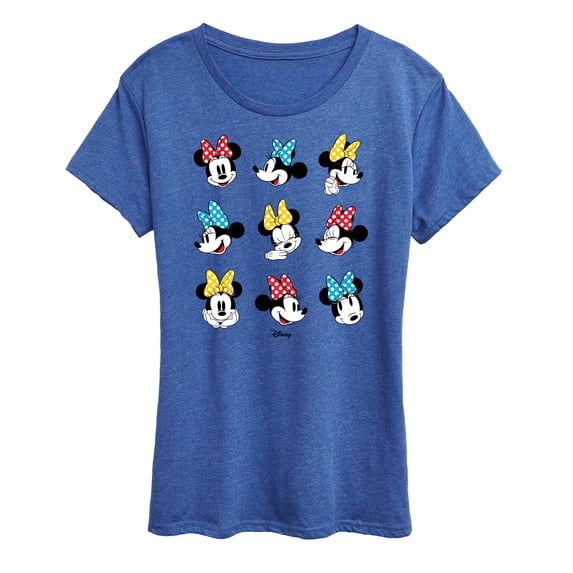 Disney - Mickey & Friends - Minnie Mouse - All the Expressions of Minnie - Women's Short Sleeve Graphic T-Shirt