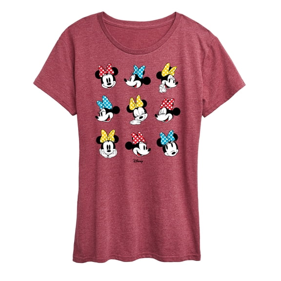 Disney - Mickey & Friends - Minnie Mouse - All the Expressions of Minnie - Women's Short Sleeve Graphic T-Shirt