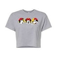 thumbnail image 1 of Disney - Mickey & Friends - Minnie Mouse - All the Faces of Minnie - Juniors Cropped Cotton Blend T-Shirt, 1 of 5