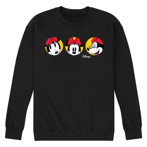 Disney - Mickey & Friends - Minnie Mouse - All the Faces of Minnie - Men's Crew Neck Fleece Pullover