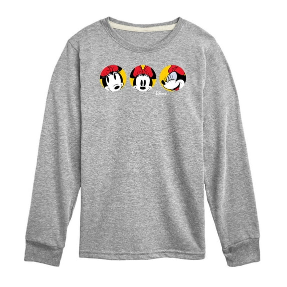 Disney - Mickey & Friends - Minnie Mouse - All the Faces of Minnie - Toddler And Youth Long Sleeve Graphic T-Shirt