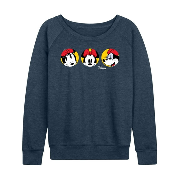 Disney - Mickey & Friends - Minnie Mouse - All the Faces of Minnie - Women's Lightweight French Terry Long Sleeve Shirt