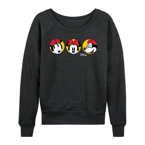 Disney - Mickey & Friends - Minnie Mouse - All the Faces of Minnie - Women's Lightweight French Terry Long Sleeve Shirt