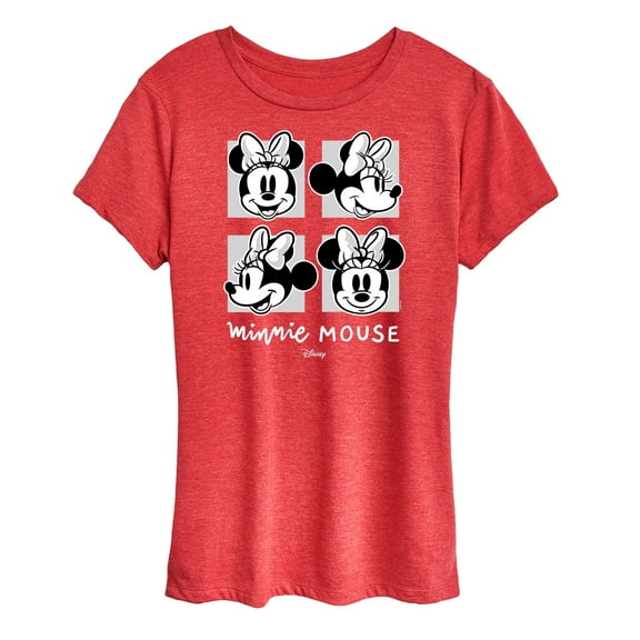 Disney - Mickey & Friends - Minnie Mouse - Black & White Photo Grid - Women's Short Sleeve Graphic T-Shirt