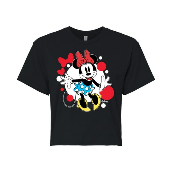 Disney - Mickey & Friends - Minnie Mouse - Classic Minnie - Juniors Cropped Cotton Blend T-Shirt