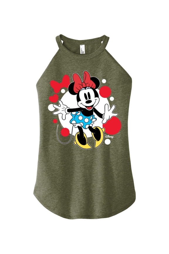 - Mickey & Friends - Minnie Mouse - Classic Minnie - Juniors High Neck Tank Top